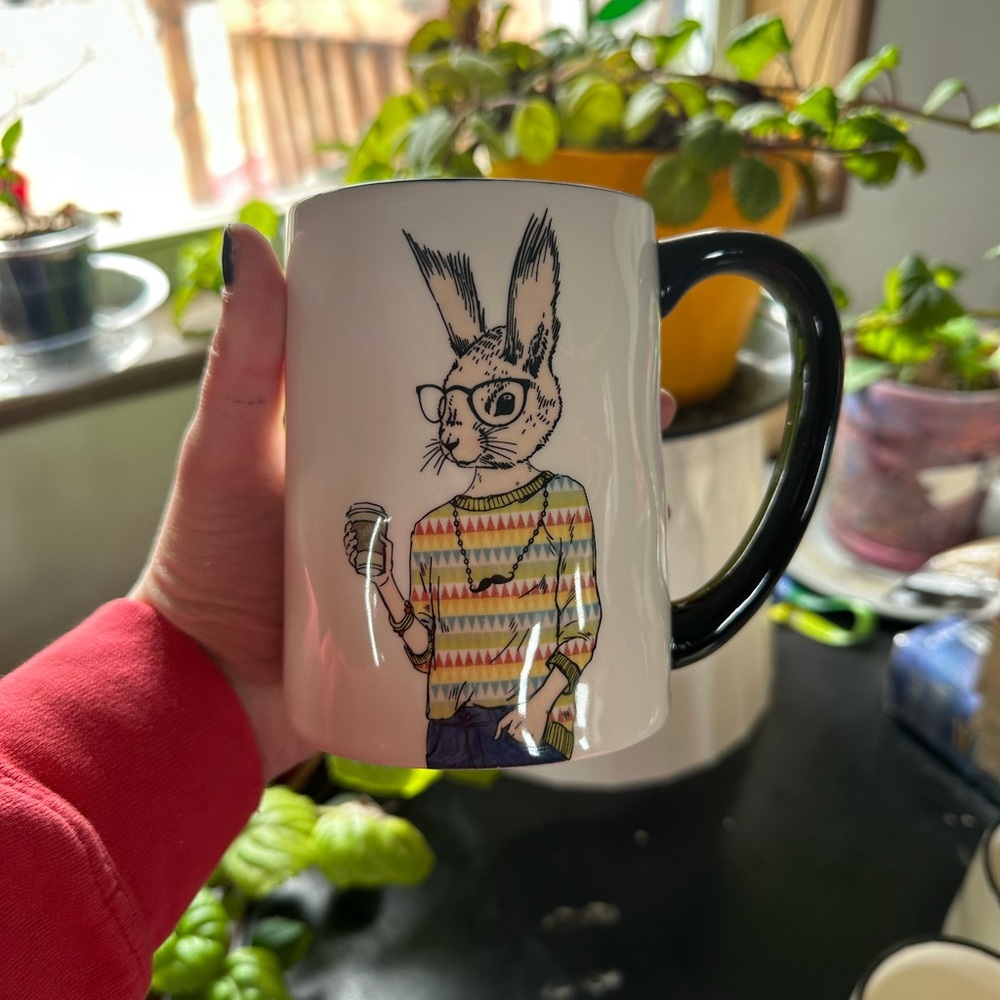 Set of 6 Hipster Animal Mugs